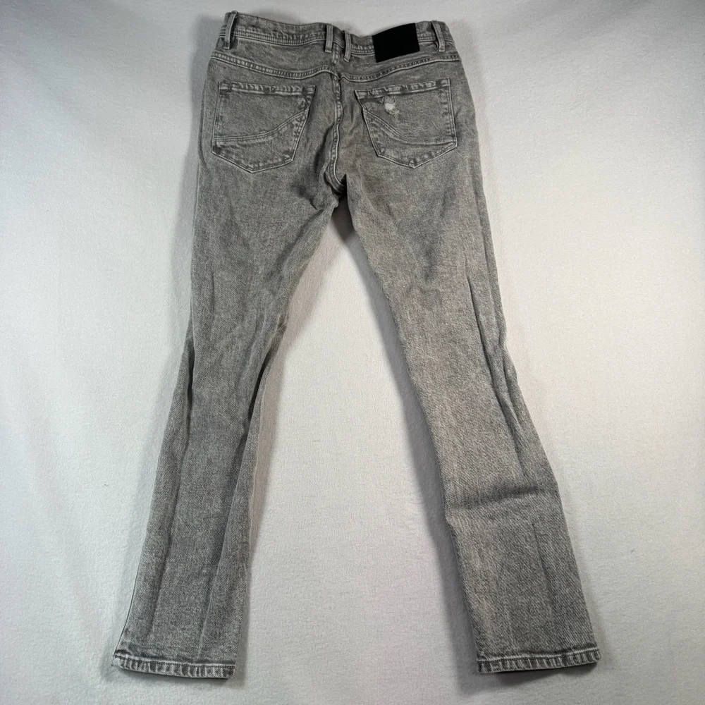 Empyre Jeans Mens 32 Gray Skinny Verge Mid Rise Stretch Distressed